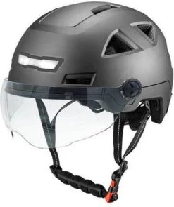 Vito E-Light Speed Pedelec Helm Met Vizier Mat Zwart S/M 55/58cm | Snorfiets Helm Snorscooter | Geschikt Voor Helmplicht