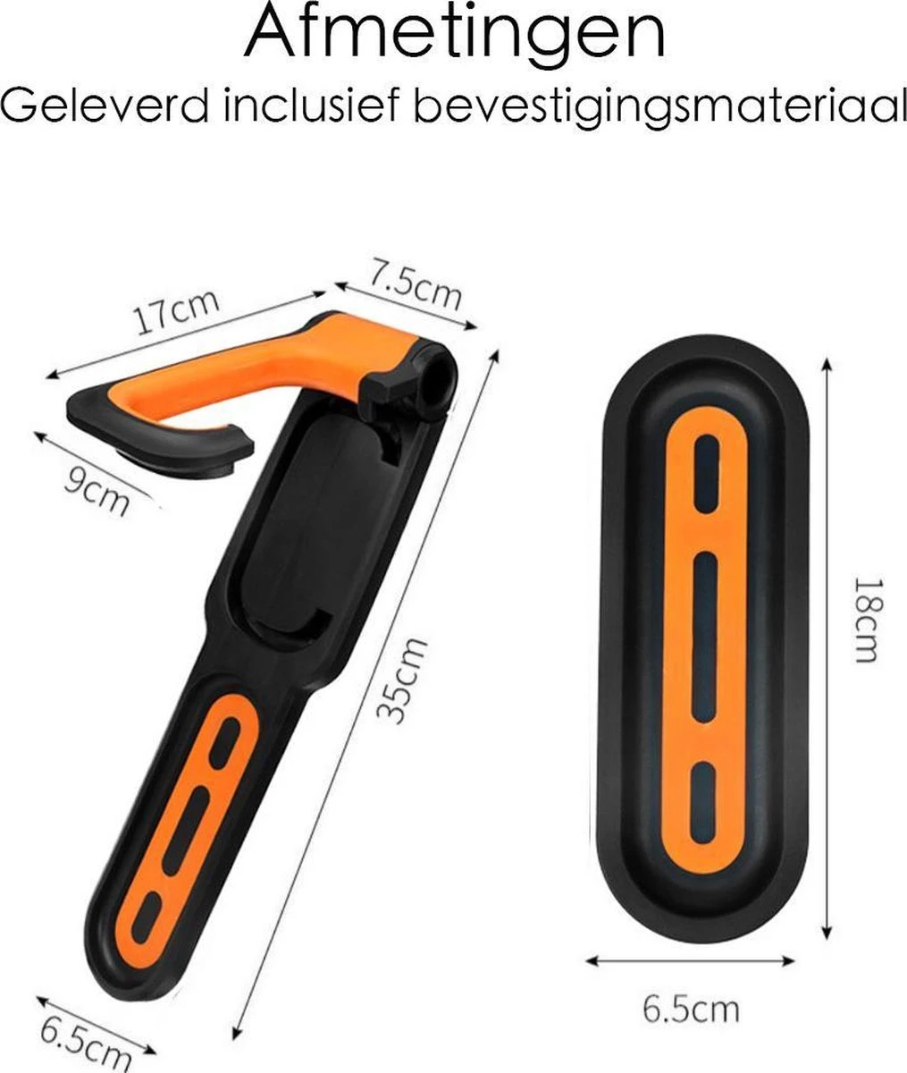 Fiets Ophangbeugel - Zwart / Oranje - Cycling WallMount - Muurhouder Fiets - Muurbeugel Wandhouder Wandbeugel - Muurbevestiging Ophangsysteem - Muur Houder Fietsbeugel Fietshaak 2 Fiets Ophangbeugel - Zwart / Oranje - Cycling WallMount - Muurhouder Fiets - Muurbeugel Wandhouder Wandbeugel - Muurbevestiging Ophangsysteem - Muur Houder Fietsbeugel Fietshaak - Afbeelding 2