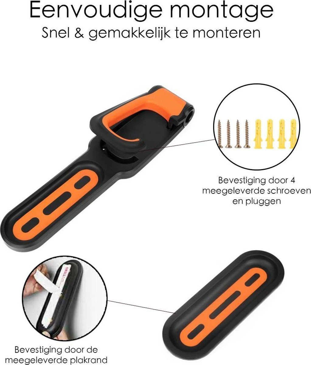 Fiets Ophangbeugel - Zwart / Oranje - Cycling WallMount - Muurhouder Fiets - Muurbeugel Wandhouder Wandbeugel - Muurbevestiging Ophangsysteem - Muur Houder Fietsbeugel Fietshaak 6 Fiets Ophangbeugel - Zwart / Oranje - Cycling WallMount - Muurhouder Fiets - Muurbeugel Wandhouder Wandbeugel - Muurbevestiging Ophangsysteem - Muur Houder Fietsbeugel Fietshaak - Afbeelding 6