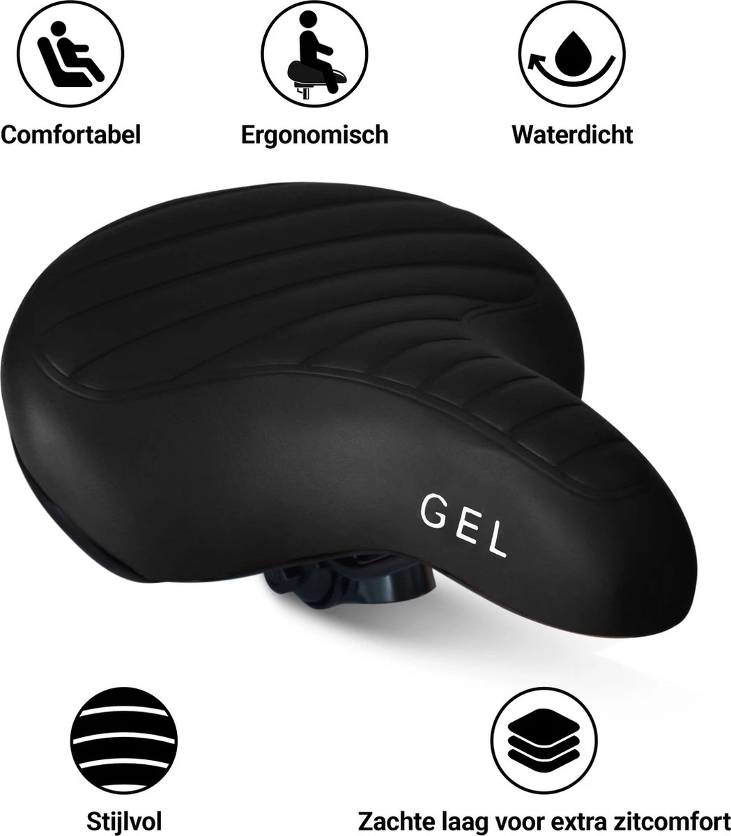 Philippe Sail Fietszadel Black Ribbed, Stijlvol En Comfortabel Zadel Voor Veel Fietsplezier, Ergonomisch, Zacht, GEL Zadel 1 Philippe Sail Fietszadel Black Ribbed, Stijlvol En Comfortabel Zadel Voor Veel Fietsplezier, Ergonomisch, Zacht, GEL Zadel