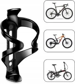Merkloos Universele Bidonhouders Fiets - Sterke En Flexibele Structuur - Afmeting 14.5x7.5x7.6cm - Zwart -Fietsenwinkel 1077x1200