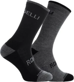 Rogelli Wintersok Merino Wool 2-pack - Grijs & Zwart - Maat 40-43 -Fietsenwinkel 1081x1200 1
