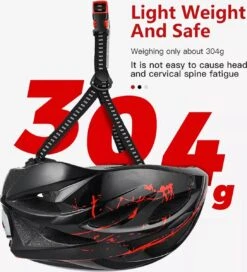 Zacro Fietshelm - Met Bril En Waarschuwingslampje - Nacht Veiligheidshelmen Fietshelm - Voor Volwassenen, MTB, Stadsfietsen - Wit En Zwart -Fietsenwinkel 1091x1200 1