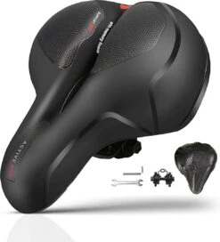 Fiets Zadels - Met Achterlichten- Langzame Rebound Traagschuim - Hol Ergonomisch Breed Tourzadel - MTB Zadel -mountainbikezadel - Fietszadel Dames - Fietszadel Heren - Unisex