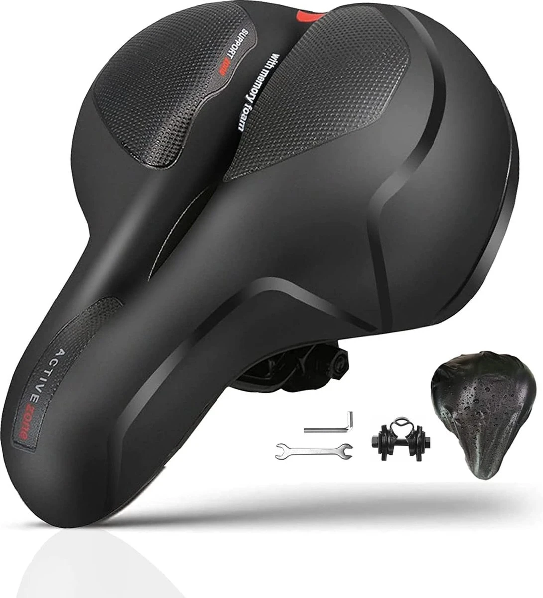 Fiets Zadels - Met Achterlichten- Langzame Rebound Traagschuim - Hol Ergonomisch Breed Tourzadel - MTB Zadel -mountainbikezadel - Fietszadel Dames - Fietszadel Heren - Unisex 1 Fiets Zadels - Met Achterlichten- Langzame Rebound Traagschuim - Hol Ergonomisch Breed Tourzadel - MTB Zadel -mountainbikezadel - Fietszadel Dames - Fietszadel Heren - Unisex