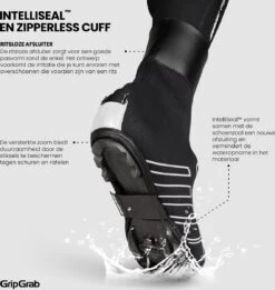 GripGrab - RaceThermo X Waterproof Winter MTB Gravel Fietsoverschoenen Mountainbike - Zwart - Unisex - Maat XL -Fietsenwinkel 1137x1200