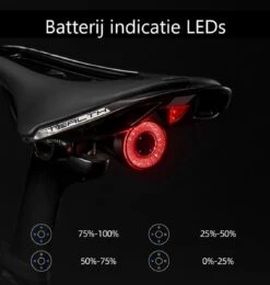 Rockbros Fietsachterlicht - Fietslamp - Fietsverlichting - Remlicht - Smart - USB - Multifunctioneel - Fietsremlicht - LED - Indicator -Fietsenwinkel 1139x1200 5