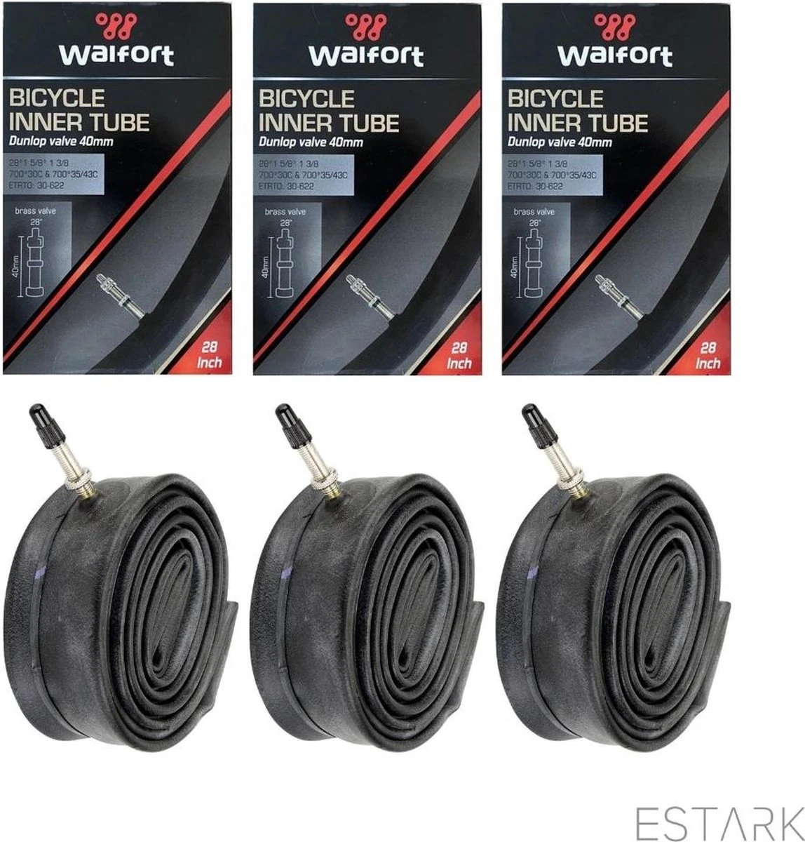 ESTARK® - 3 X Binnenband 28 Inch / 28" Voor De Fiets / Dunlop Ventiel / Racefiets / Mountainbike / 40 Mm / Band 40 / 30 - 622 Wiel / 28 * 1 5/8 * 1 3/8 / 28 " (A) 1 ESTARK® - 3 X Binnenband 28 Inch / 28" Voor De Fiets / Dunlop Ventiel / Racefiets / Mountainbike / 40 Mm / Band 40 / 30 - 622 Wiel / 28 * 1 5/8 * 1 3/8 / 28 " (A)