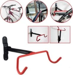 Merkloos Decopatent® Fiets Ophangsysteem Inklapbaar - Fietshaak - Wand Ophangbeugel - Muurbeugel Fiets - Fiets Ophangbeugel - Fietsbeugel