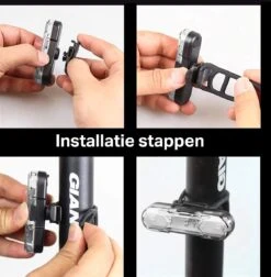 Transnect® – Fietsverlichting LED Set - Fietslampjes Voor En Achter Licht - 4 Lichtstanden – USB Oplaadbaar - Draagbaar – Waterdicht -Fietsenwinkel 1176x1200