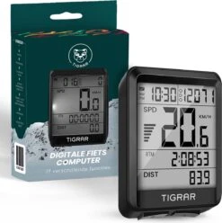 Kilometerteller Fiets - Fietscomputer Draadloos - KM Teller Fiets - Waterdicht Met 17 Functies Snelheidsmeter