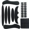 Merkloos Foam Pads Setje - Zwart - Fietshelm Inleg Bescherming - Klittenband + Lijm - Inner Padding Voering Voor Helm - 27-delige Set