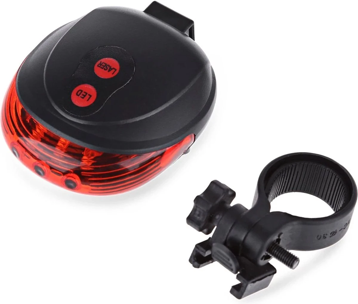 Fiets Achterlicht - LED Licht Met Laser - Fiets Lamp - Waterdicht - Racefiets Verlichting - Inclusief Batterijen - Rheme 1 Fiets Achterlicht - LED Licht Met Laser - Fiets Lamp - Waterdicht - Racefiets Verlichting - Inclusief Batterijen - Rheme