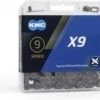 Ketting 9 Speed KMC X9 114 Schakels - Grijs
