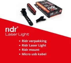 RIDR Achterlicht Fiets - USB Oplaadbaar LED - Fietsverlichting Met Laser - Waterdicht -Fietsenwinkel 1200x1061 1