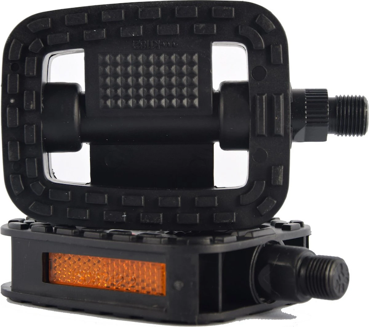 Fietspedalen - Anti Slip - Trappers Voor Fiets Met Reflector - 1.4 Mm Schroefdraad Zwart 1 Fietspedalen - Anti Slip - Trappers Voor Fiets Met Reflector - 1.4 Mm Schroefdraad Zwart