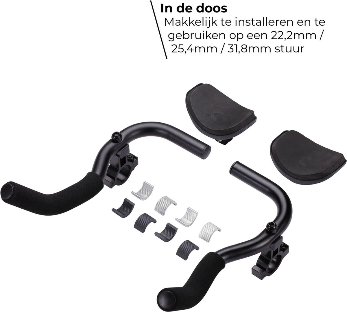 BBB Cycling AeroComfort Ligstuur - Verstelbaar - Aluminium - Opzetstuur Met Armsteun - Zwart - 22.2-31.8mm - BHB-59 7 BBB Cycling AeroComfort Ligstuur - Verstelbaar - Aluminium - Opzetstuur Met Armsteun - Zwart - 22.2-31.8mm - BHB-59 - Afbeelding 7