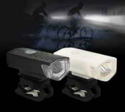 Waterdichte Oplaadbare Fietslamp Voor En Achter - 300 Lumen - Superfelle Fietsverlichting Met USB-kabel - Combi Deal -Fietsenwinkel 1200x1080