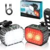 Inlustro Fietslamp Set - Voorlicht / Achterlicht - LED Fietslampjes Rood En Wit - Fietslicht Koplamp - Waterdicht - USB Oplaadbaar