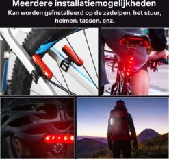 Transnect® – Fietsverlichting LED Set - Fietslampjes Voor En Achter Licht - 4 Lichtstanden – USB Oplaadbaar - Draagbaar – Waterdicht -Fietsenwinkel 1200x1129
