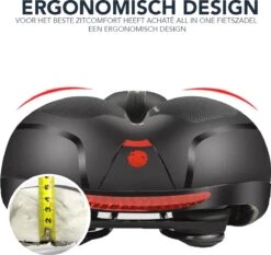 Achaté Fietszadel - Unisex - Extra Comfortabel - Ventilerend - Incl. Zadelhoes En Installatiemateriaal 11 Achaté Fietszadel - Unisex - Extra Comfortabel - Ventilerend - Incl. Zadelhoes En Installatiemateriaal -Fietsenwinkel 1200x1130 7