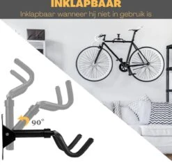 W&Z WallMount Fietsdrager - Ophangbeugel - Muurbeugel Fiets - Fietsbeugel - Opbergbeugel - Ophangsysteem - 2 Stuks -Fietsenwinkel 1200x1152 2