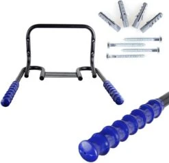 Merkloos Decopatent® Fiets Ophangsysteem Voor 2 Fietsen - Fietsenrek - Legplank Voor Helm - Fietshaak - Muurbeugel Fiets - Wandmontage -Fietsenwinkel 1200x1156 2