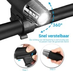 TIGIOO Fietslamp - Fietslampjes Set Koplamp - Fietslamp Voorlicht & Achterlicht USB Oplaadbaar -Fietsenwinkel 1200x1162