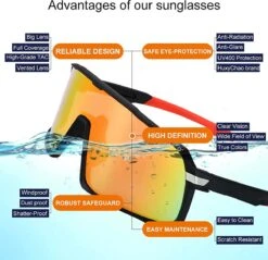 DOWO® - Fietsbrillen - Sportbrillen - Professionele Fietsbril - Lichtgewicht Racefiets 11 DOWO® - Fietsbrillen - Sportbrillen - Professionele Fietsbril - Lichtgewicht Racefiets -Fietsenwinkel 1200x1163