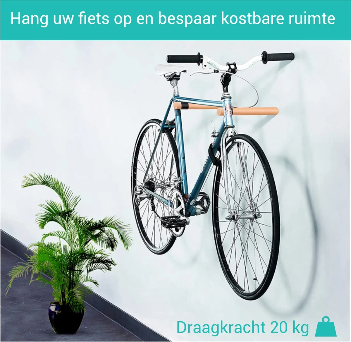 Fiets Ophangsysteem Van Massief Beukenhout | 2 Stuks | 32cm | Ophangbeugel | Muurbeugel Fiets | &ERGY 2 Fiets Ophangsysteem Van Massief Beukenhout | 2 Stuks | 32cm | Ophangbeugel | Muurbeugel Fiets | &ERGY - Afbeelding 2