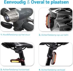 TIGIOO Fietslamp - Fietslampjes Set Koplamp - Fietslamp Voorlicht & Achterlicht USB Oplaadbaar -Fietsenwinkel 1200x1170 1