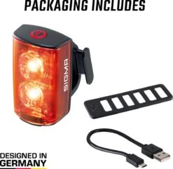 Sigma BUSTER RL 80 Flash USB Fiets Achterlicht - 80 Lumen - Oplaadbaar -Fietsenwinkel 1200x1173