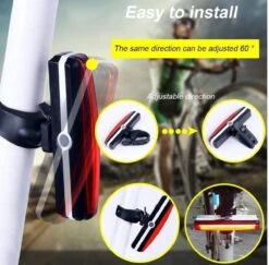 Merkloos LED Fiets Achterlicht USB Oplaadbare - Marktleider 110 Lumen Helderheid - IP65 Waterbestendig - Supersnel Installatie - Horizontaal Of Verticaal - Voor Zadel, Zadelpen Of Helm -Fietsenwinkel 1200x1180