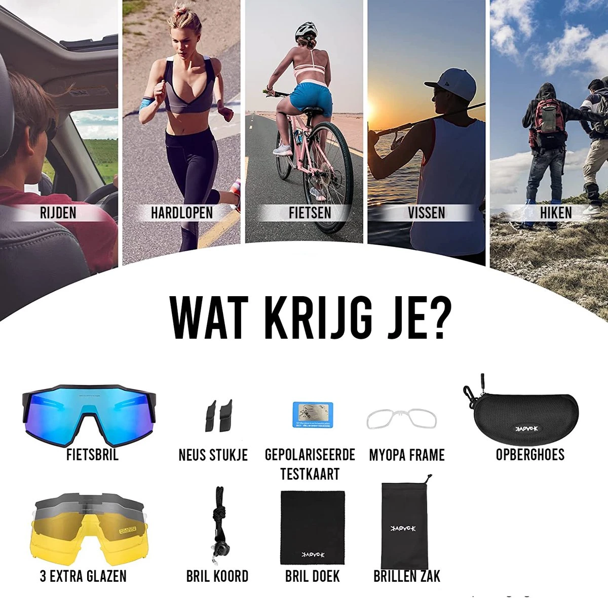 Fietsbril Sportbril Voor Heren En Dames Wielren En Racefiets Bril 6 Fietsbril Sportbril Voor Heren En Dames Wielren En Racefiets Bril - Afbeelding 6