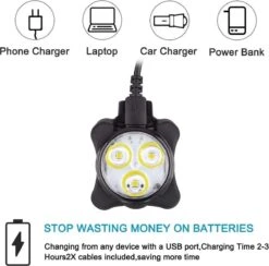 Merkloos LED Fietsverlichting USB Oplaadbaar - 4 Modes - Waterbestendig - Fietslicht - Fietslampjes -Fietsenwinkel 1200x1184