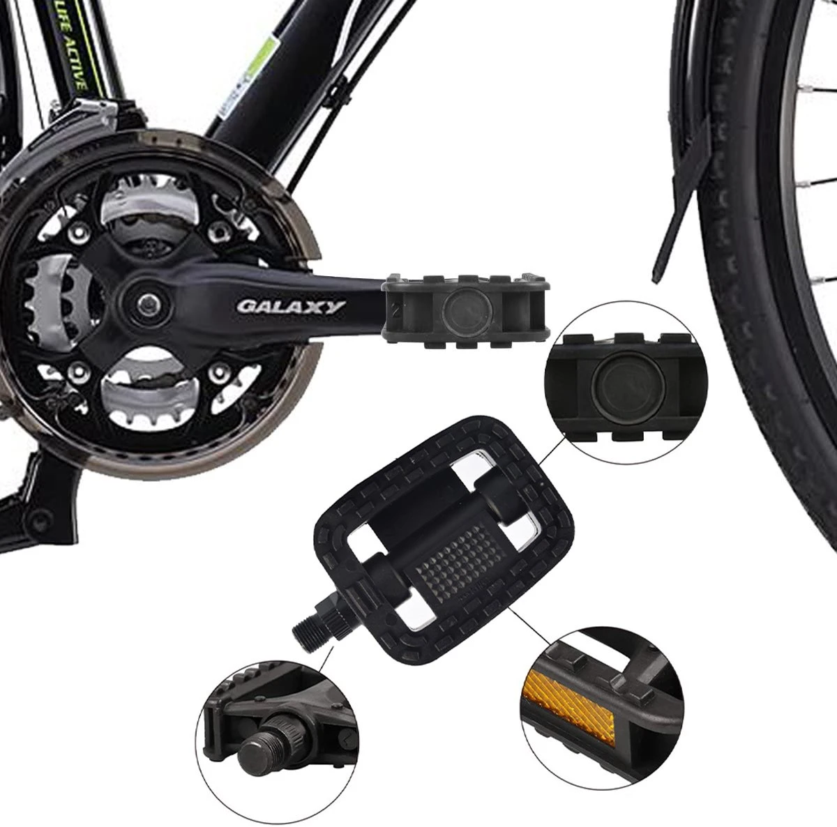 Fietspedalen - Anti Slip - Trappers Voor Fiets Met Reflector - 1.4 Mm Schroefdraad Zwart 9 Fietspedalen - Anti Slip - Trappers Voor Fiets Met Reflector - 1.4 Mm Schroefdraad Zwart - Afbeelding 9