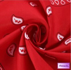 Finnacle - Hip Hop Bandana 100% Katoen Bandana Rood Vierkante Sjaal 50cm * 50cm Hoofdband Boerenzakdoek Voor Vrouwen/Mannen/Jongens/Meisjes -Fietsenwinkel 1200x1191