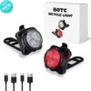 BOTC Fietsverlichting USB Oplaadbaar - Oplaadbare USB Led Fietslamp - Voorlicht & Achterlicht - Waterdicht