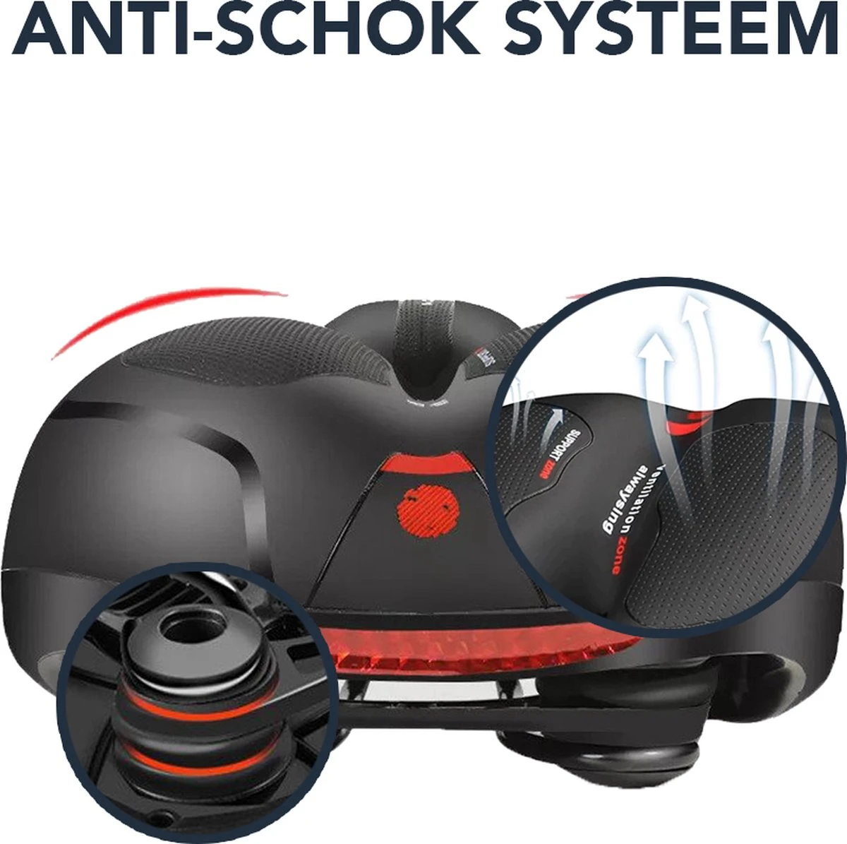 Achaté Fietszadel - Unisex - Extra Comfortabel - Ventilerend - Incl. Zadelhoes En Installatiemateriaal 2 Achaté Fietszadel - Unisex - Extra Comfortabel - Ventilerend - Incl. Zadelhoes En Installatiemateriaal - Afbeelding 2