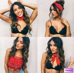 Finnacle - Hip Hop Bandana 100% Katoen Bandana Rood Vierkante Sjaal 50cm * 50cm Hoofdband Boerenzakdoek Voor Vrouwen/Mannen/Jongens/Meisjes -Fietsenwinkel 1200x1195