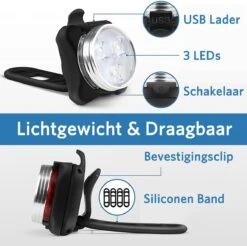 Fietsverlichting USB Oplaadbaar - Waterdicht Fietslamp - LED Fietslampjes - Voorlicht En Achterlicht - Voor Fiets -Fietsenwinkel 1200x1196 2