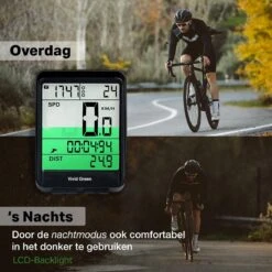 Vivid Green Draadloze Fietscomputer Snelheidsmeter - Mountainbike - Kilometerteller - Fiets Accessoires - Racefiets - Draadloos -Fietsenwinkel 1200x1200 1007