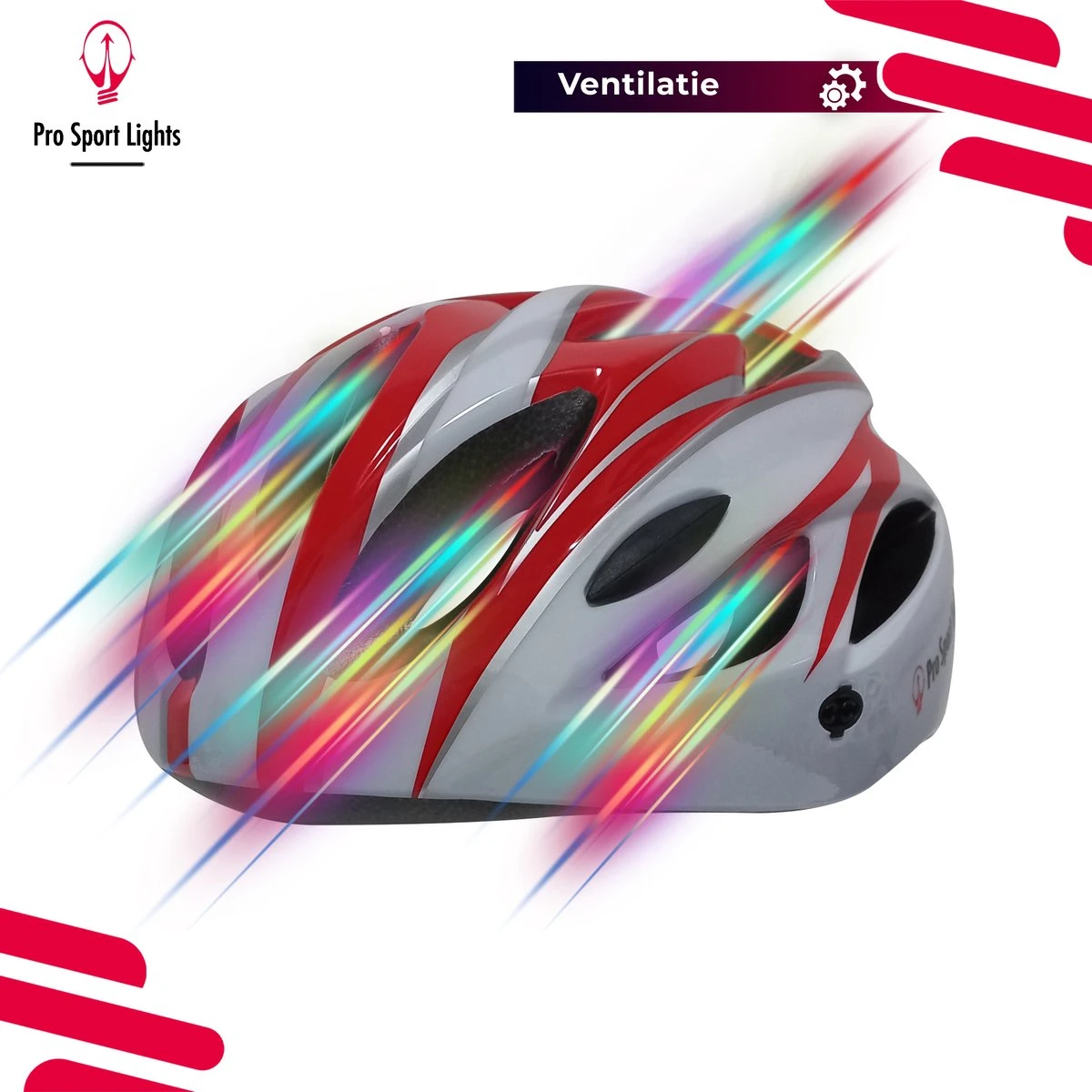 Fietshelm Pro Sport Lights - Volwassenen - Heren Dames - 52/58cm 3 Fietshelm Pro Sport Lights - Volwassenen - Heren Dames - 52/58cm - Afbeelding 3