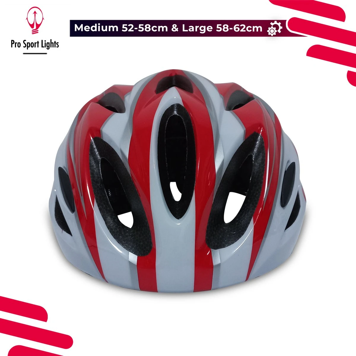 Fietshelm Pro Sport Lights - Volwassenen - Heren Dames - 52/58cm 5 Fietshelm Pro Sport Lights - Volwassenen - Heren Dames - 52/58cm - Afbeelding 5