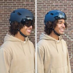 GOOFF® PILOT 3 In 1 Snorscooterhelm Met Afneembaar Vizier - Matzwart - Lichtgewicht Snorfiets Helm - NTA Gecertificeerd Speed Pedelec Helm - Geschikt Voor Blauw Kenteken Snorscooter En Snorfiets - Maat M - Voor Vrouwen En Mannen -Fietsenwinkel 1200x1200 13