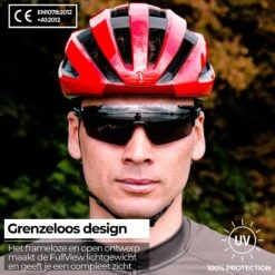 BBB Cycling FullView Fietsbril - Frameless Zonnebril - Wielrenbril Met 3 Lenzen - Glanzend Zwart - BSG-63 -Fietsenwinkel 1200x1200 169