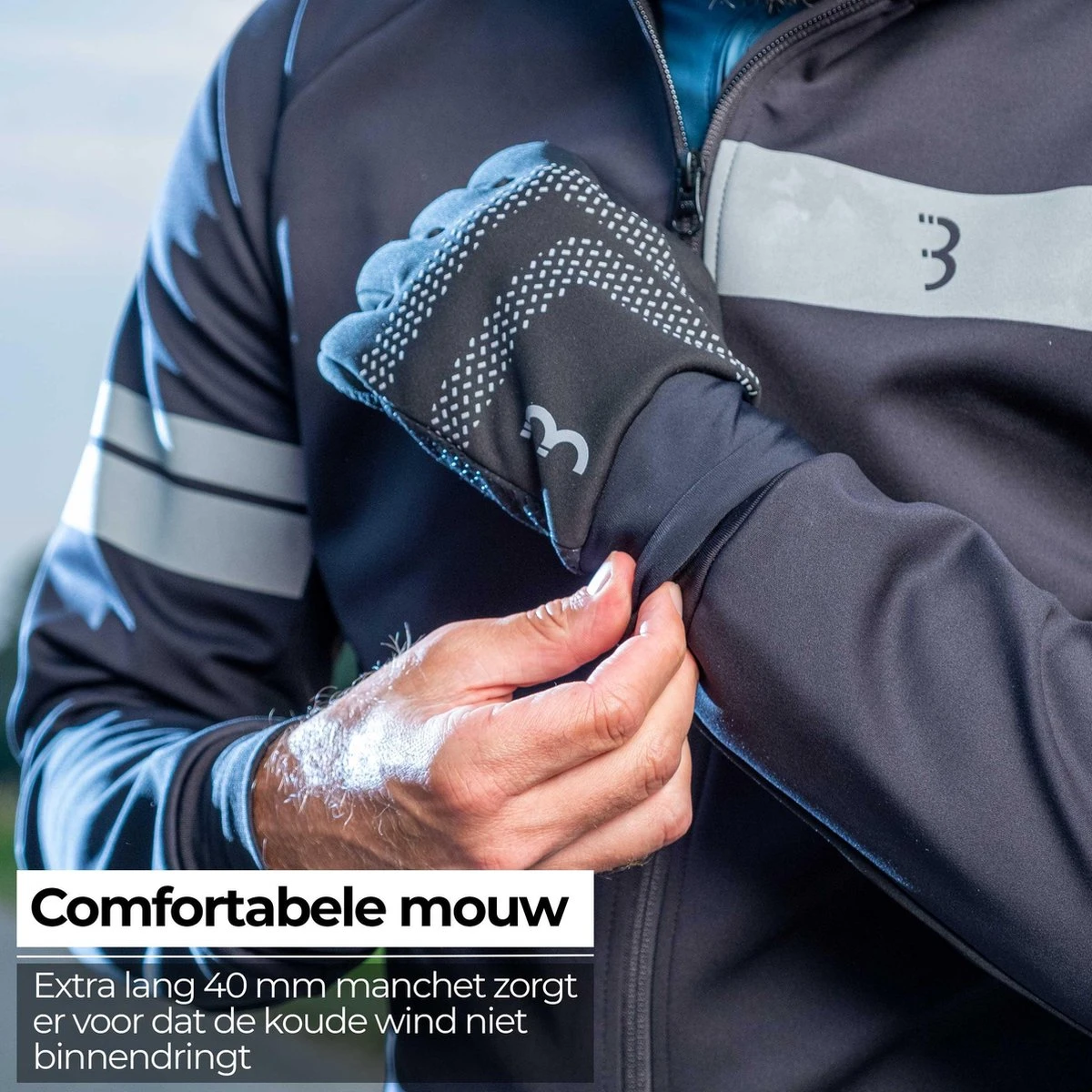 BBB Cycling RaceShield WB 2.0 Fietshandschoenen Winter - Fiets Handschoenen Touchscreen - Winddicht - Zwart - Maat L 3 BBB Cycling RaceShield WB 2.0 Fietshandschoenen Winter - Fiets Handschoenen Touchscreen - Winddicht - Zwart - Maat L - Afbeelding 3