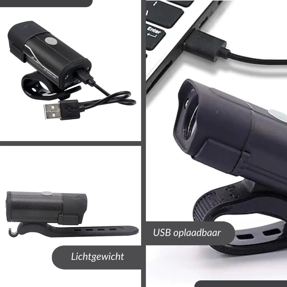 Lovnix - Oplaadbare Fietslamp LED Verlichting Set - USB Oplaadbaar - Fietslicht Met LED Lamp - Voor- En- Achter Licht - Regenbestendig - Geschikt Voor Mountainbike Fietsen Wandelen Speleologie 15 Lovnix - Oplaadbare Fietslamp LED Verlichting Set - USB Oplaadbaar - Fietslicht Met LED Lamp - Voor- En- Achter Licht - Regenbestendig - Geschikt Voor Mountainbike Fietsen Wandelen Speleologie - Afbeelding 15