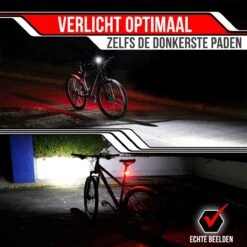 Strex LED Fietsverlichting Set - Voorlicht En Achterlicht - USB Oplaadbaar - Fietslamp - Fietslampjes - Zwart -Fietsenwinkel 1200x1200 306