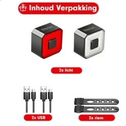 Esioh® Oplaadbare Fietslamp Led Set Wit En Rood – Oplaadbare Fietsverlichting USB – Fietslampjes Voorlicht En Achterlicht -Fietsenwinkel 1200x1200 430